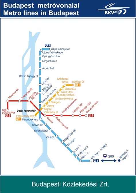 Budapest metro map