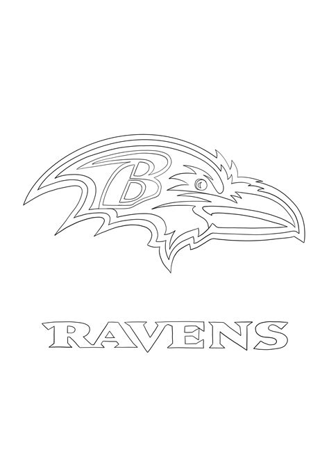 Ravens Football Coloring Page