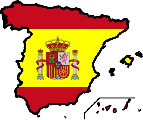 Spain Flag Map • Mapsof.net