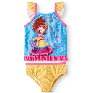 Disney Fancy Nancy Swimsuit Tankini 2 Piece Swimsuit Toddler Girl 4T 5T