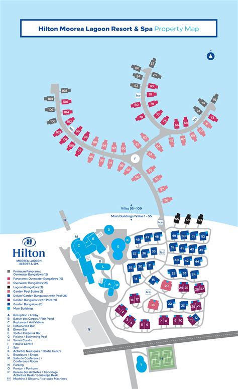 Hilton Moorea Resort Map