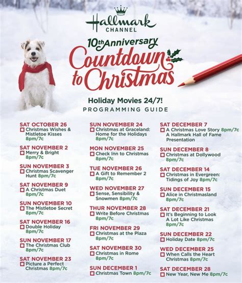 The Hallmark Channel Christmas Movies List for 2019 is Here