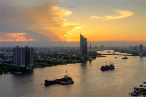 Chao Phraya Sunset | Beautiful evening sunset of Chao Phraya… | Flickr