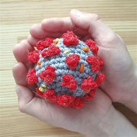 Plush virus molecule toy amigurumi / Crochet coronaviru gift / | Etsy