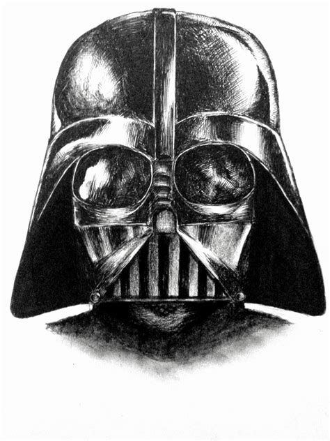 Darth Vader Drawing, Pencil, Sketch, Colorful, Realistic Art Images ...