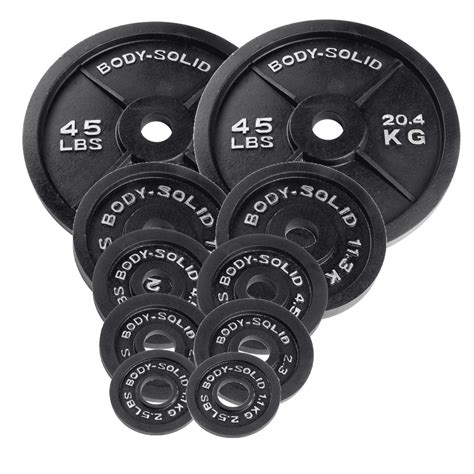 Body Solid - 175 lb Olympic Plates Weight Set - Walmart.com - Walmart.com