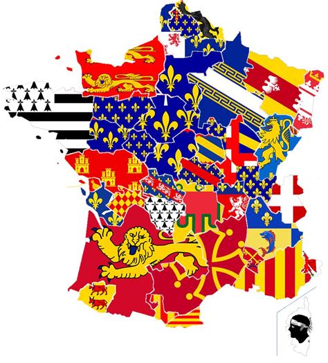 Map and Flags of Provinces in France : r/vexillology