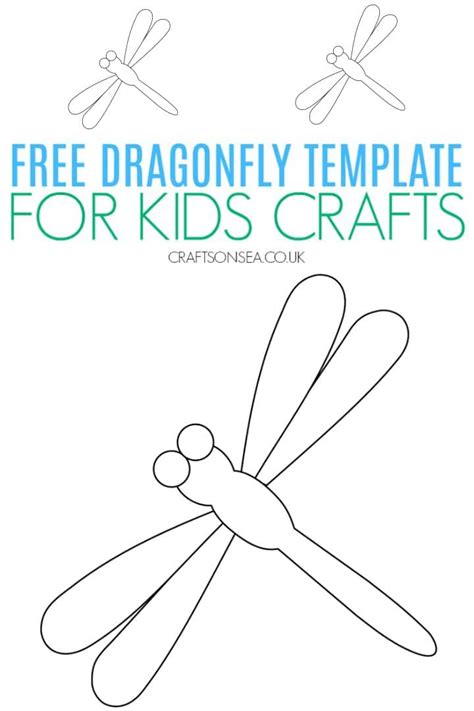 FREE Dragonfly Template (Printable PDF) - Crafts on Sea