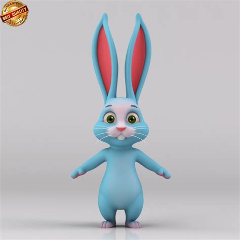 bunny rabbit cartoon obj