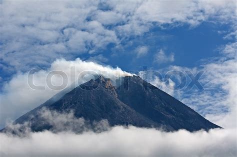 Merapi volcano on the Java island, ... | Stock image | Colourbox