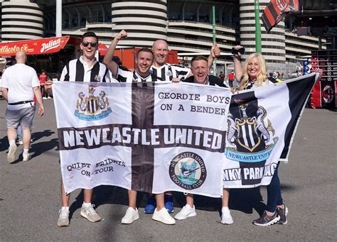 Newcastle United fans in Milan picture special as supporters enjoy ...