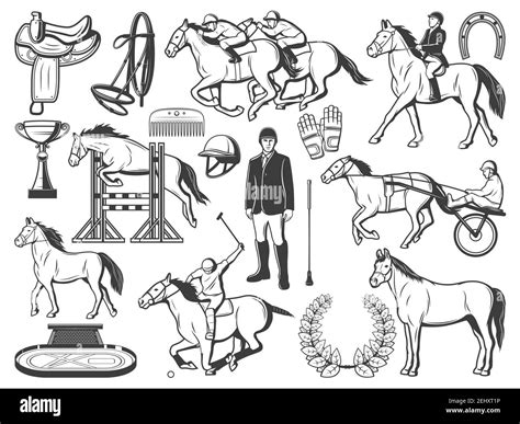 Sport horseracing rider jockey Stock Vector Images - Alamy