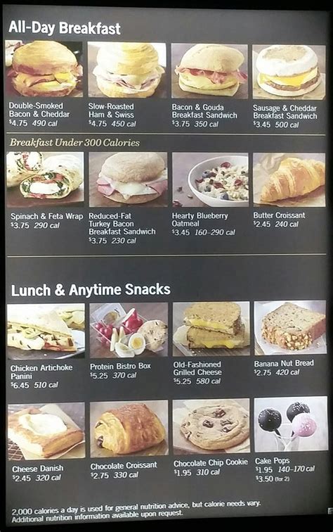 Starbucks Menu Prices