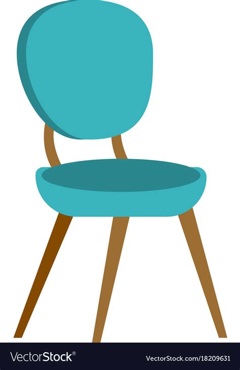 Blue modern chair cartoon Royalty Free Vector Image