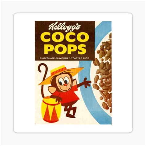 "Coco Pops 1961 advert." Sticker for Sale by timothybeighton | Redbubble