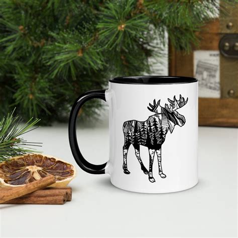 Moose Mug Animal Mug Moose Gift Wildlife Camping Coffee - Etsy