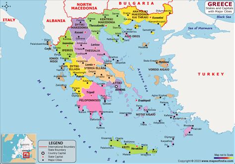 Greece Map | HD Political Map of Greece