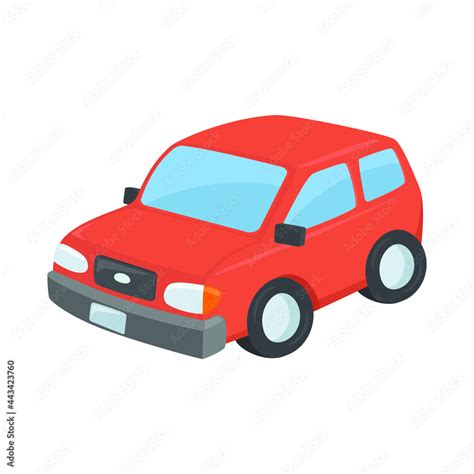 Red Car Sign Emoji Icon Illustration. Vehicle Transport Vector Symbol ...