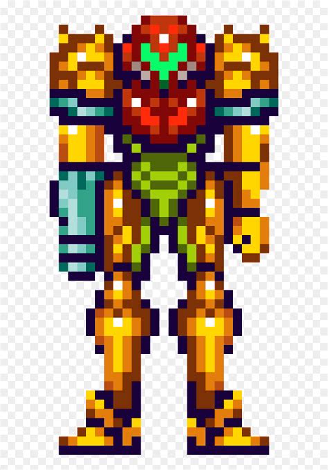 Super Metroid Pixel Art , Png Download - Metroid Samus Pixel Art ...