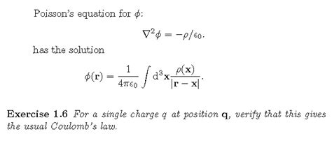 Solved Poisson's equation for phi: 2 phi = -rho / epsilon | Chegg.com