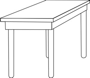 outline picture of table - Clip Art Library