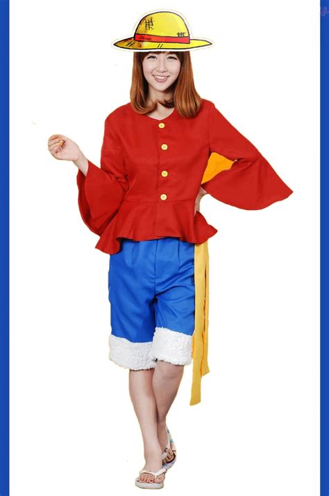 Anime One Piece Monkey D Luffy Cosplay Costume Full Set Uniform For ...