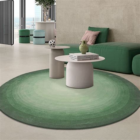 Gradient Living Room Round Rug - Wool - Gray - Orange - 5 Colors - 3 ...