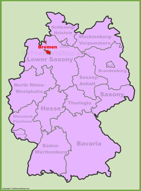 Bremen location on the Germany map