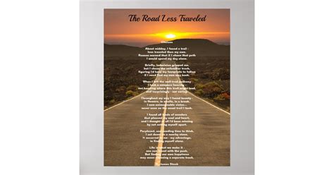 The Road Less Traveled with poem "Choices" Poster | Zazzle