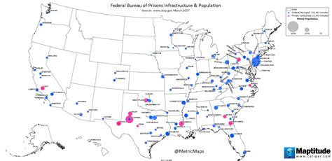 [Map] US Federal Prison Footprint : r/NoSillySuffix