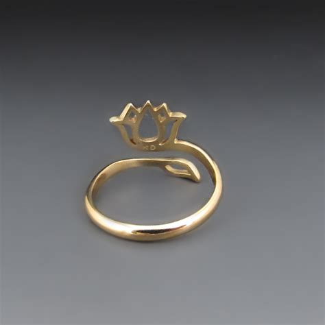 Gold Lotus Flower Ring