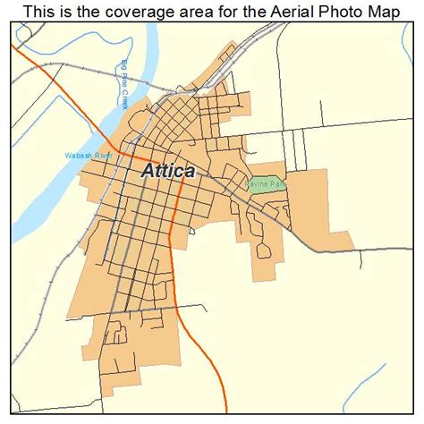 Aerial Photography Map of Attica, IN Indiana