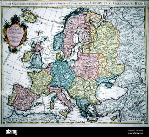 18th century Map of Europe Stock Photo - Alamy