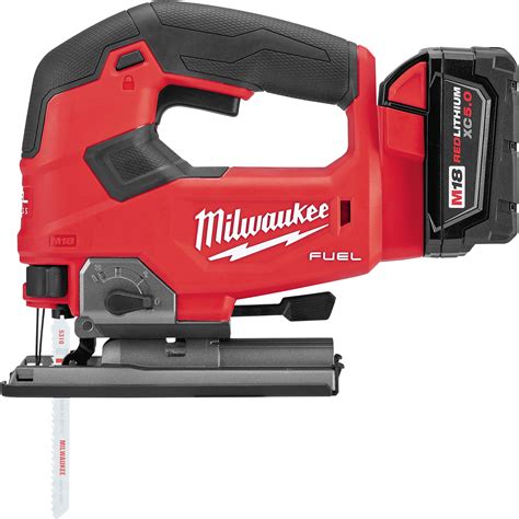 Milwaukee M18 FUEL Brushless Cordless D-Handle Jig Saw Kit — 1 Battery ...