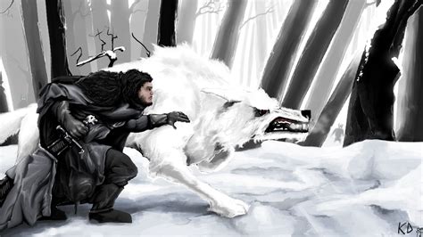 Jon Snow & Ghost by ChrisDaemon on Newgrounds