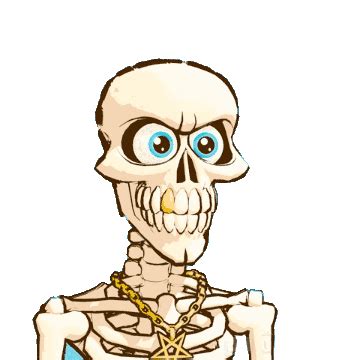 Skeleton 3d Sticker - Skeleton 3d Cartoon - Discover & Share GIFs