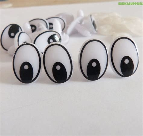 15x20mm White Oval Shape Cartoon Eyes With Washerplastic Safety ...