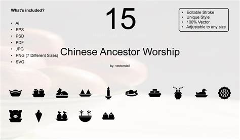 Chinese Ancestor Worship | Icons ~ Creative Market