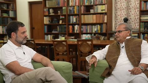 Rahul Gandhi interviews Satya Pal Malik, asks him about Pulwama, Adani ...