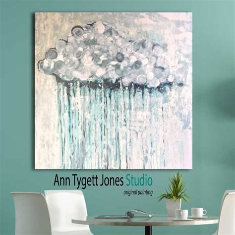 Rain Cloud painting, original abstract rain cloud painting ...