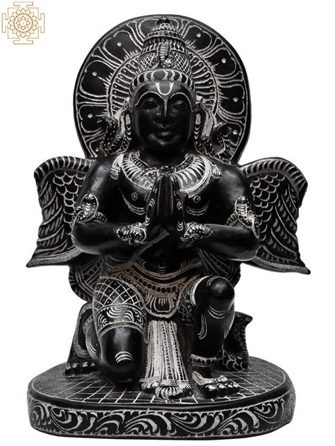 8" Sitting Garuda - Vahana of Lord Vishnu | Exotic India Art