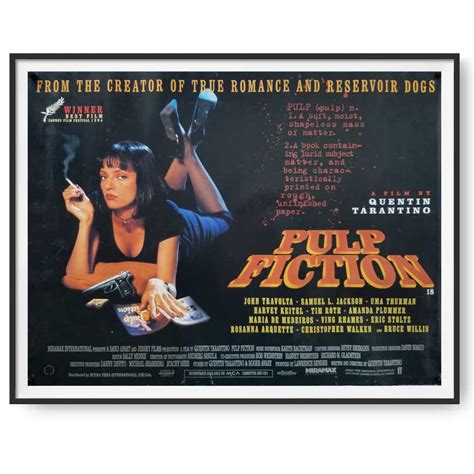 New Pulp Fiction Movie Poster Rare Uma Thurman Art Wall Indoor Poster ...