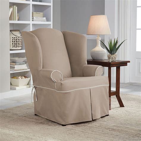 Serta Relaxed Fit Wingback Chair Slipcover | Slipcovers for chairs ...