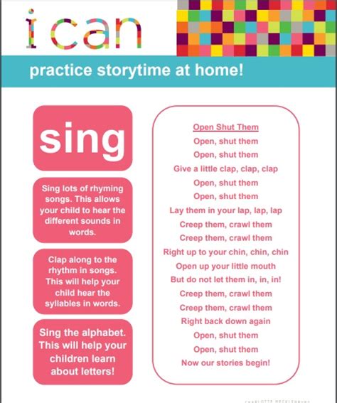 Sing Along at Our Digital Storytimes: Open Shut Them Lyrics | ImaginOn