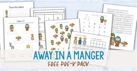 Christmas Preschool Printable Activities: Away in a Manger