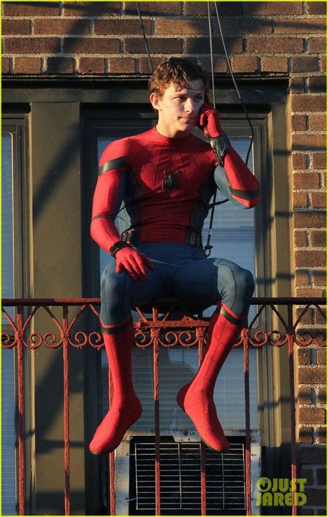 Full Sized Photo of tom holland performs his own spider man stunts on ...