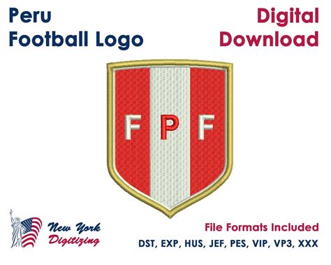 Peru Football Team Logo Embroidery Designs Peru Soccer Team - Etsy