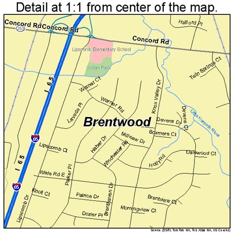 Brentwood Tennessee Street Map 4708280