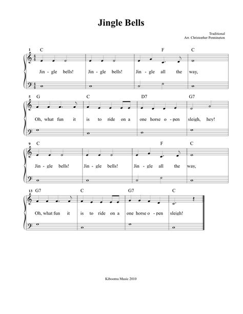 Free Sheet Music Scores: Free Easy Christmas Piano Sheet Music, O ...