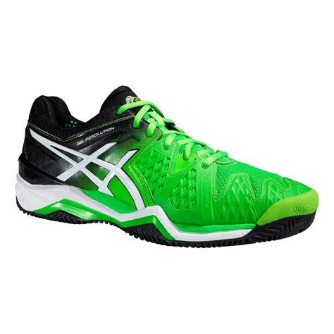 Asics Mens GEL-Resolution 6 Clay Court Tennis Shoes - Green ...